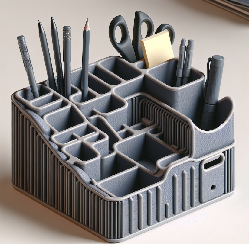 3D printed out desk organizer using ABS material